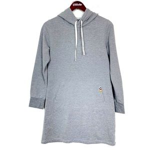 Pendleton Women’s Hooded Sweatshirt Tunic Dress Small Kangaroo Pockets Gray Fall